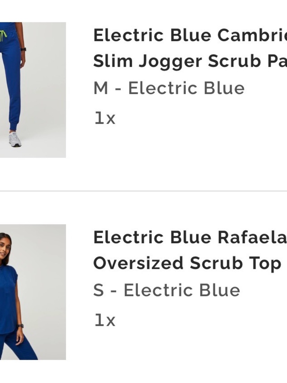 Women’s Electric Blue — Sydney Scrub Jacket (M) - Picture 2 of 2